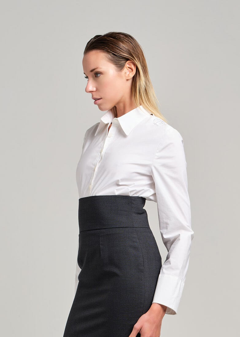 Camicia con loghi sulle spalle | MƏIS Milano