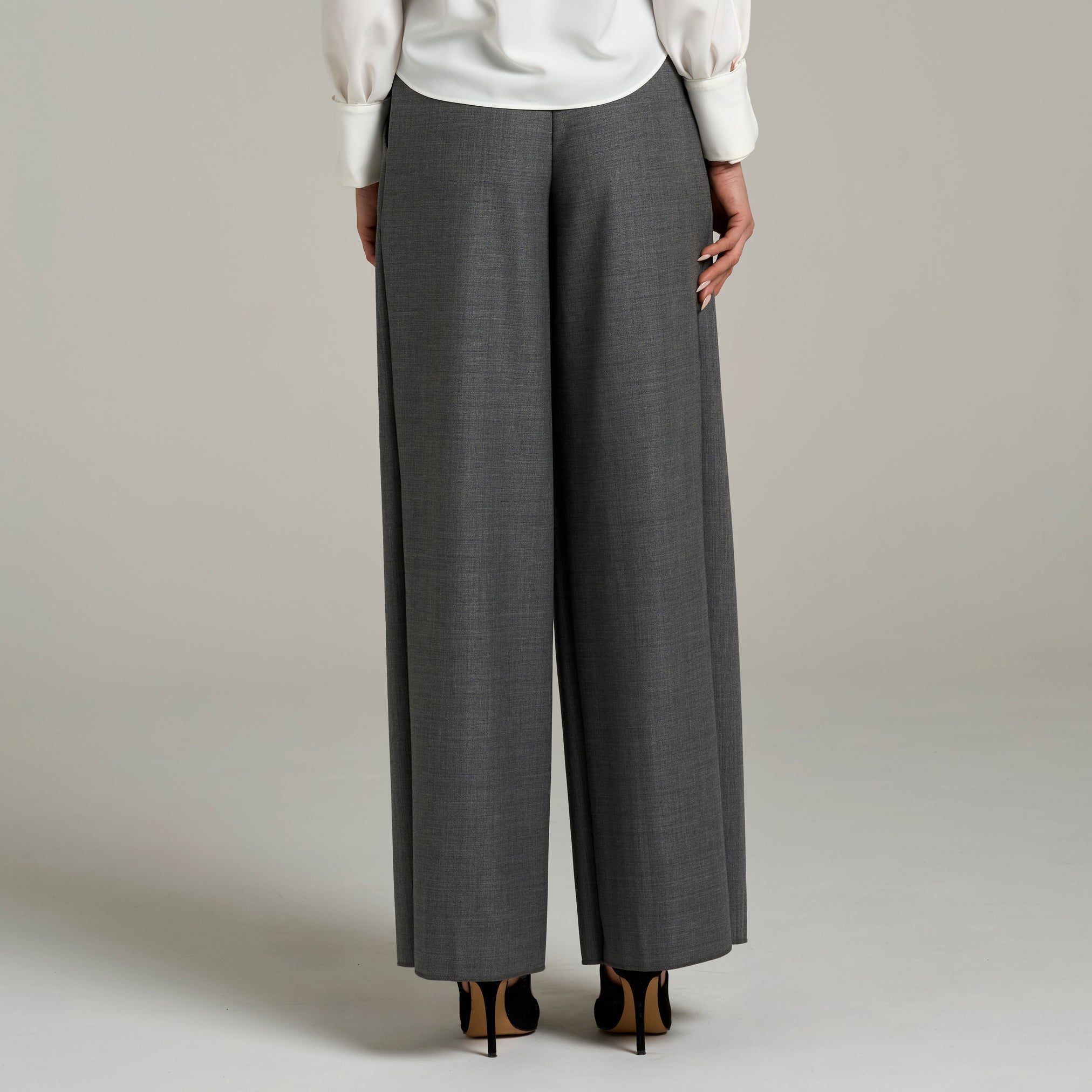 Pantalon large avec cannelli