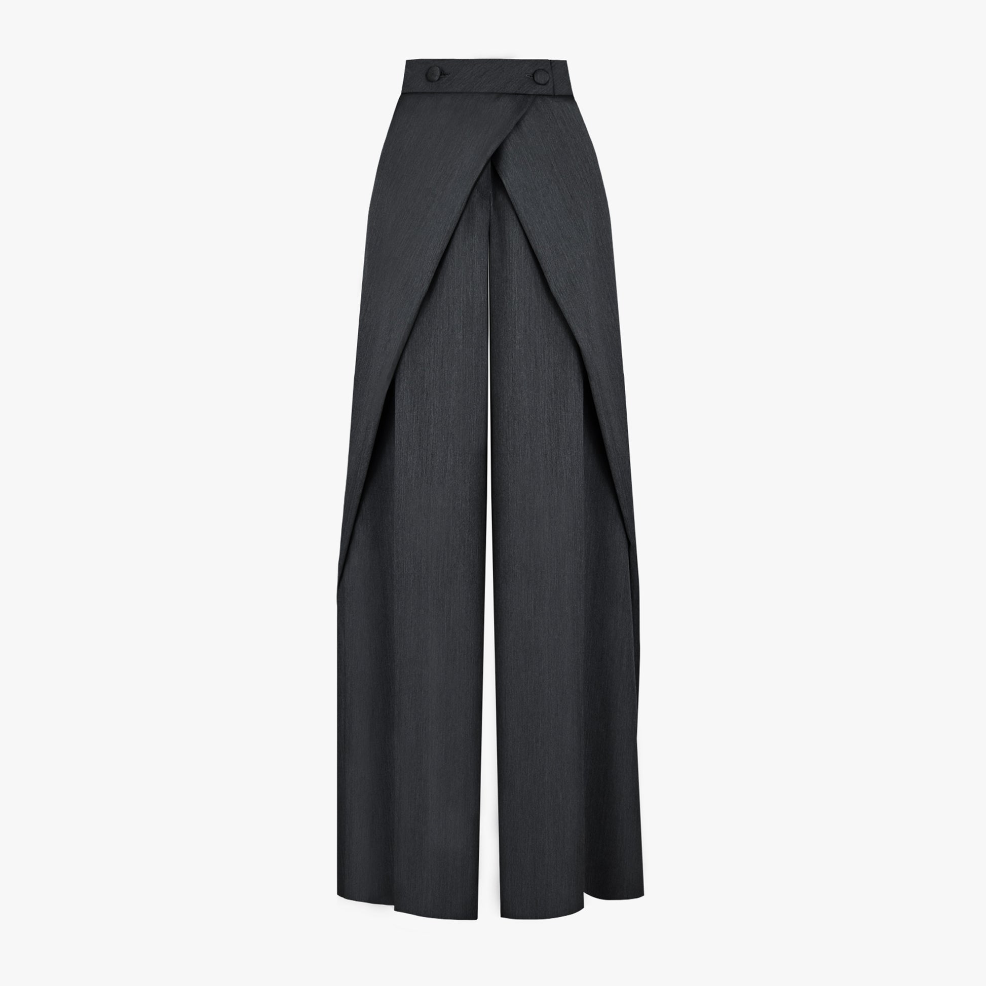 Pantalone con Drappeggio Incrociato