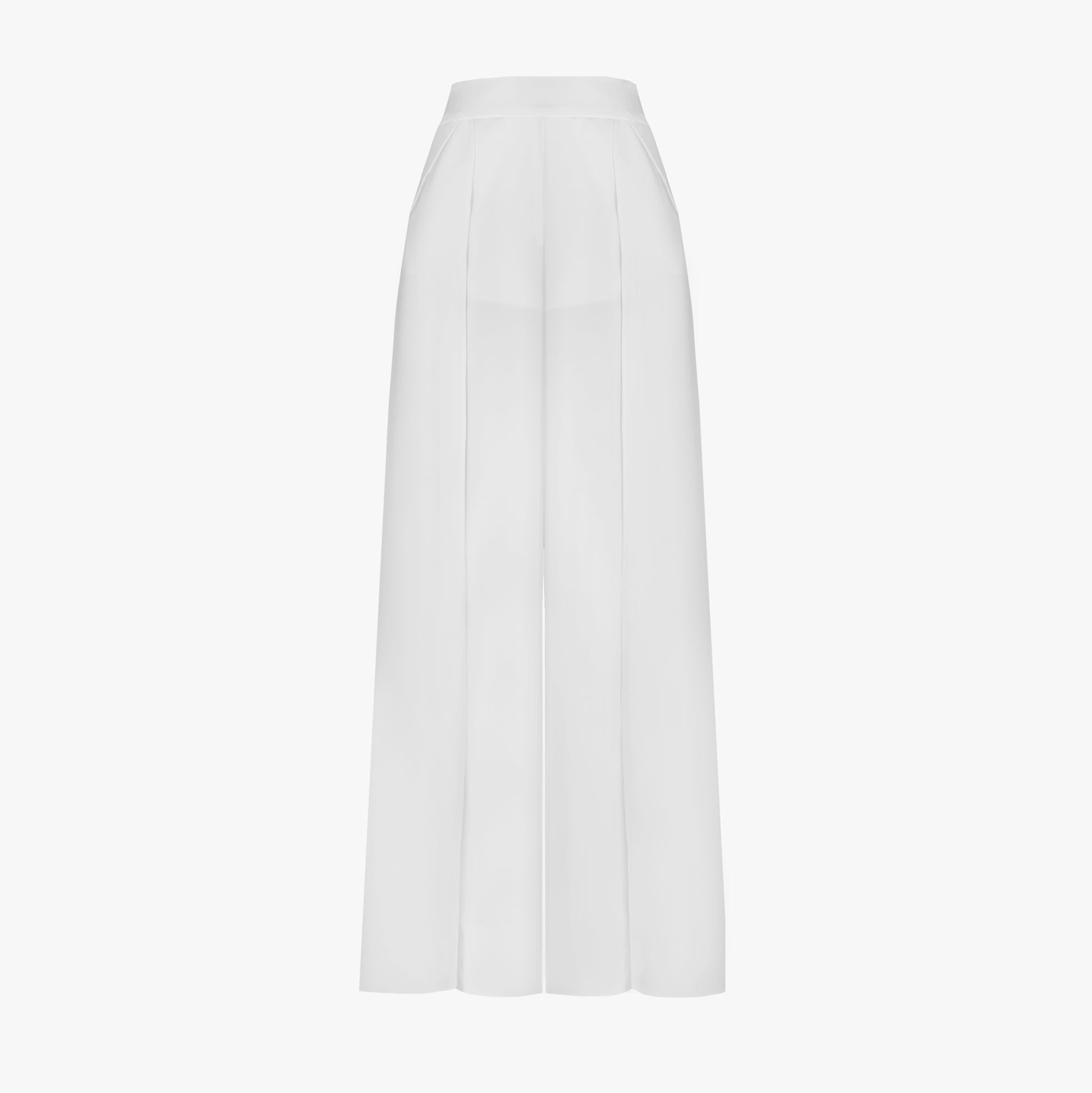 Pantalone Palazzo a Veli Overlapping con Shorts Incorporati