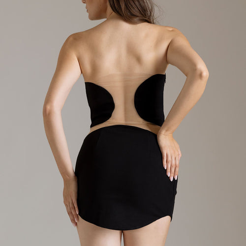 Abito in Punto Milano con Inserti in Tulle | Məis Milano