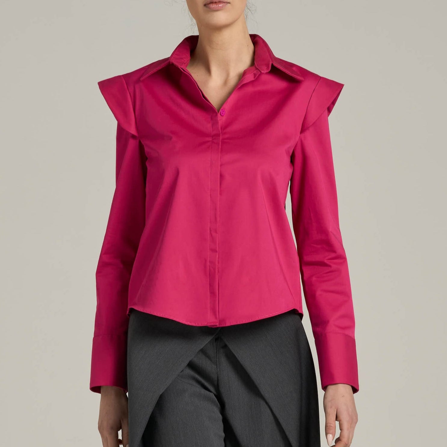 Camicia con Alette strutturate sulle Spalline | Məis Milano