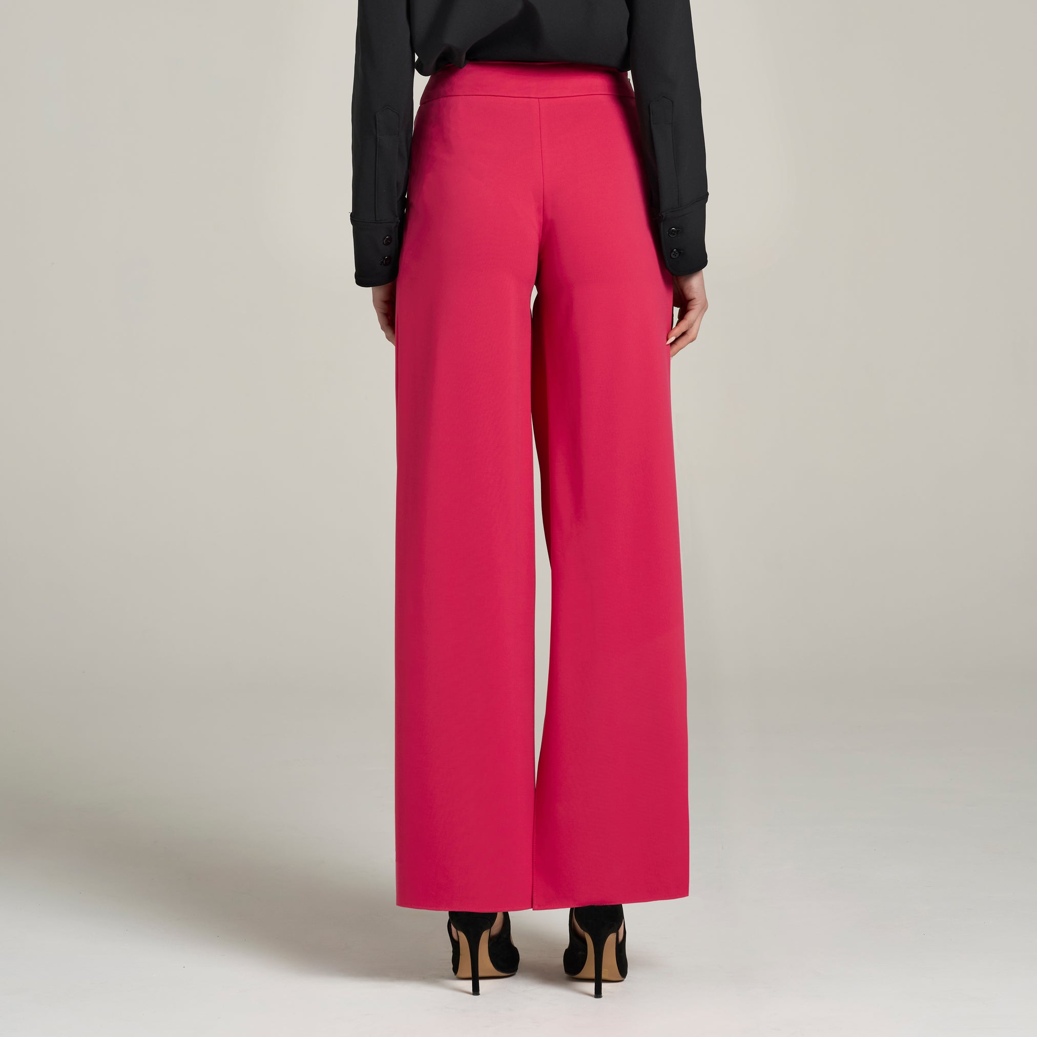 Palazzo Trousers with Shorts and Buttons