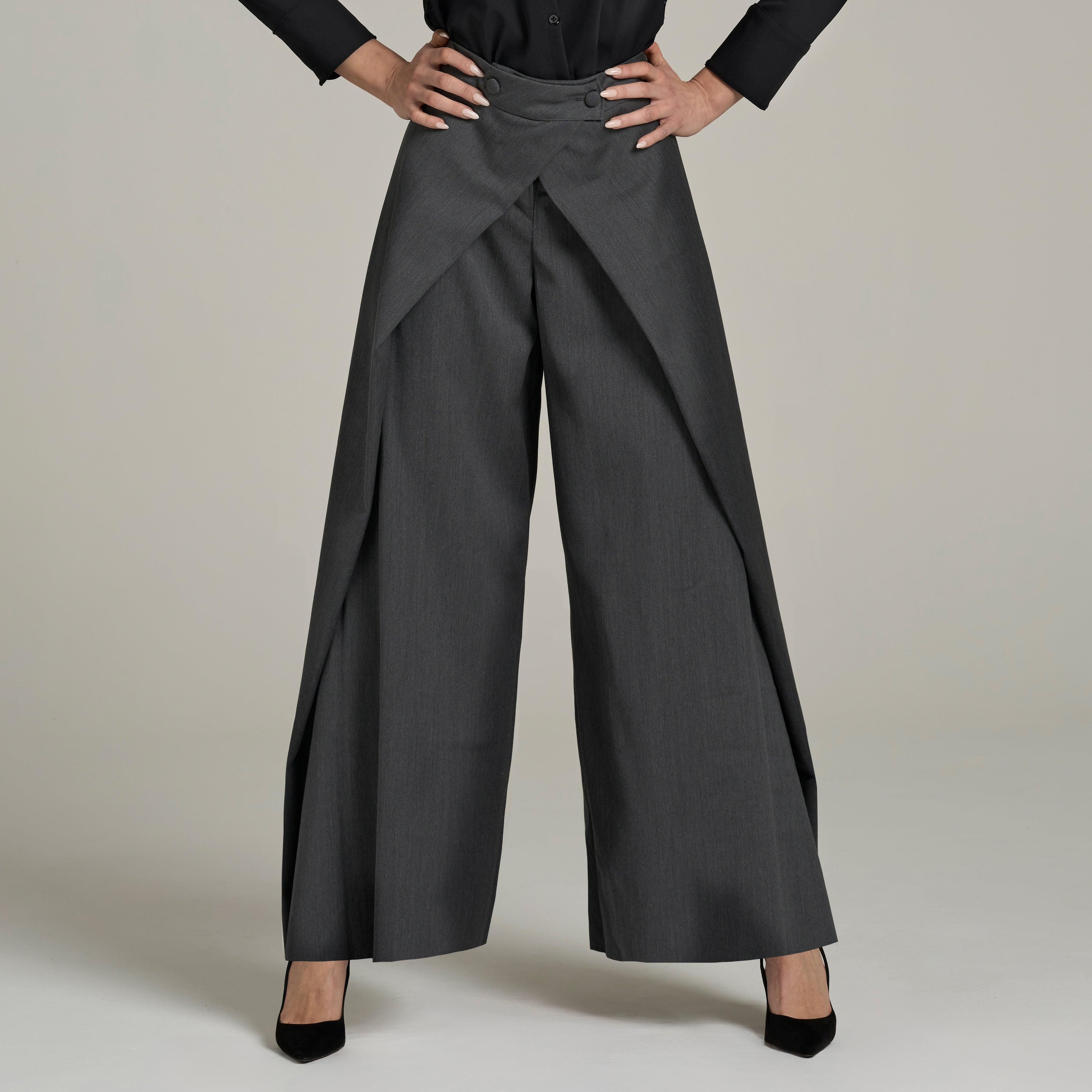 Pants with Crossed Draping