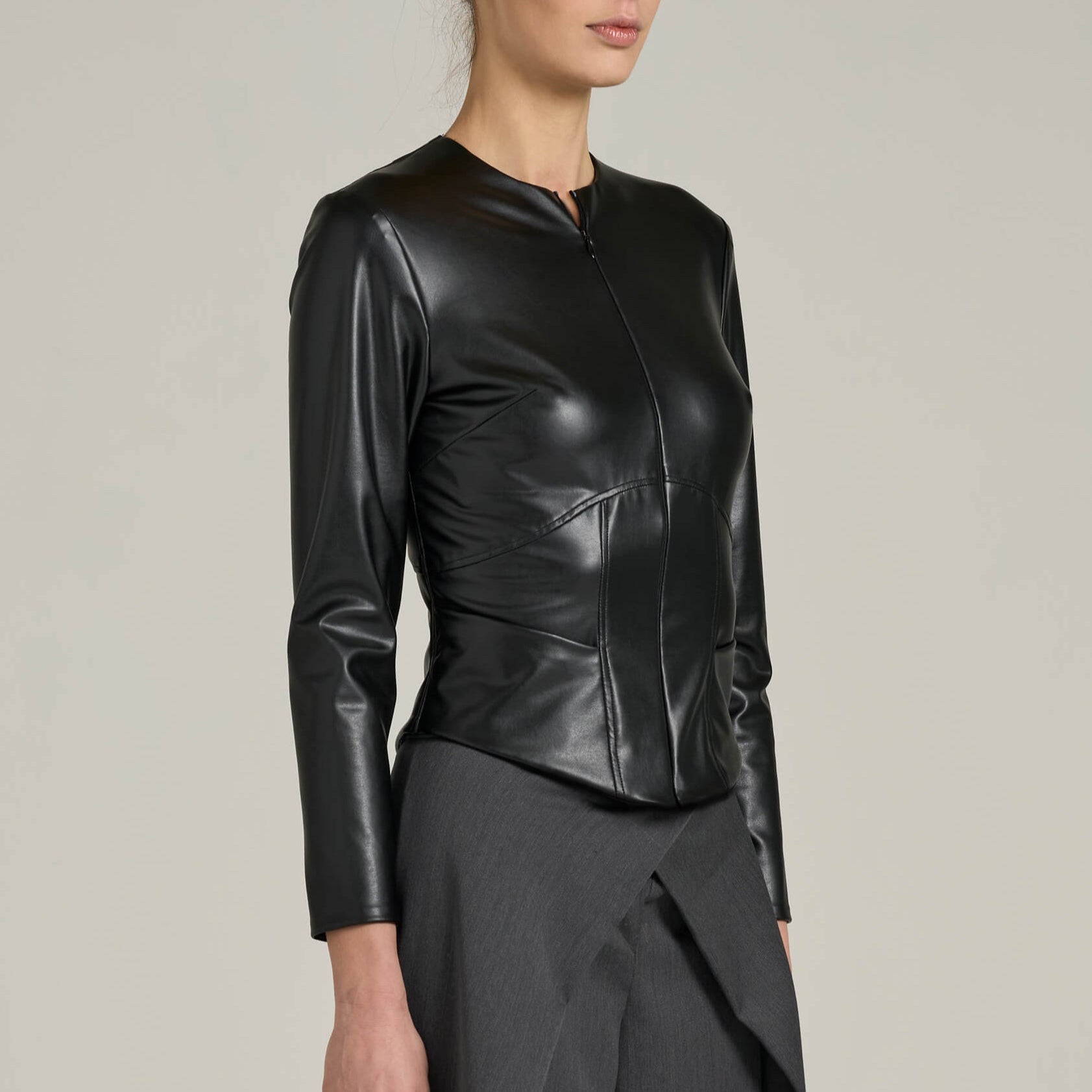 Giacca Strutturata in Total Pelle | Məis Milano