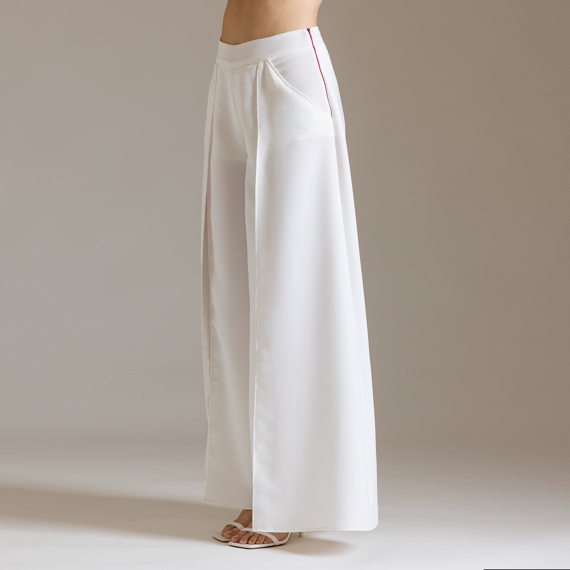 Overlapping Palazzo Pants with Built-In Shorts