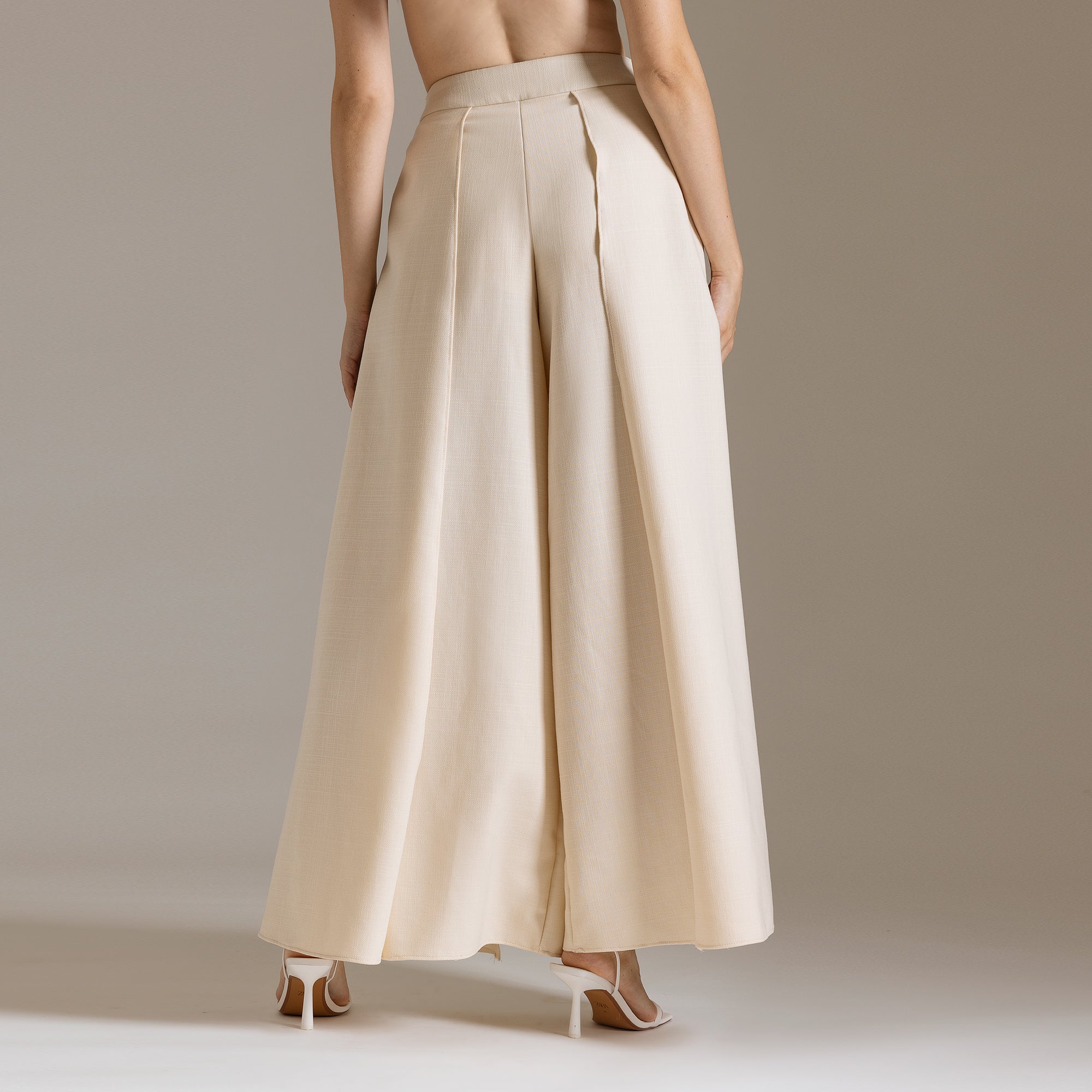 Overlapping Palazzo Pants with Shorts
