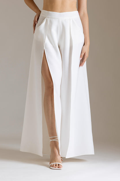 Pantaloni Palazzo a Veli Overlapping con Shorts Incorporati | Məis Milano